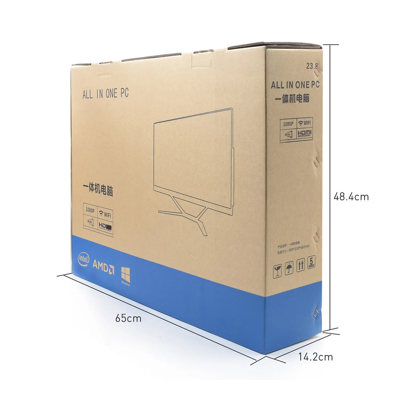 Aotesier 24 inch Led High Quality Built-in Battery Desktop Monoblock Gaming Computer With Webcam Business All In One Pc win10 8G
