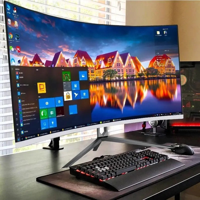 Aotesier 24 inch Led High Quality Built-in Battery Desktop Monoblock Gaming Computer With Webcam Business All In One Pc win10 8G